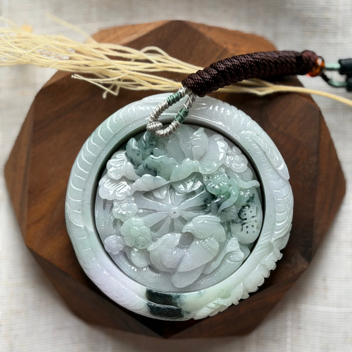 Carved Jadeite Bangle Set