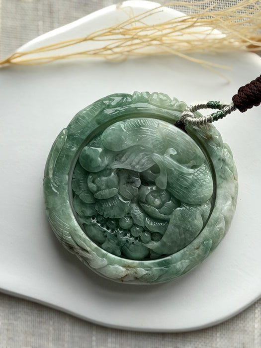 Carved Jadeite Bangle Set