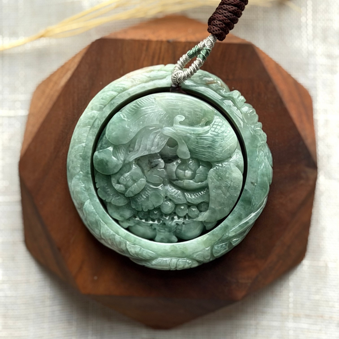 Carved Jadeite Bangle Set