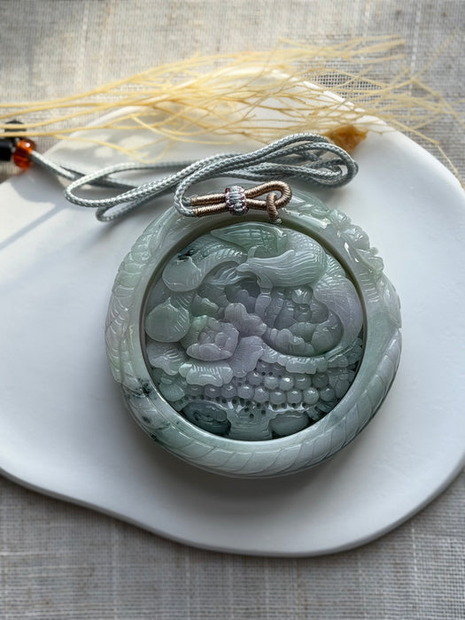 Carved Jadeite Bangle Set