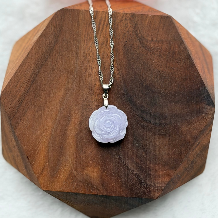 Purple Rose Jadeite Necklace