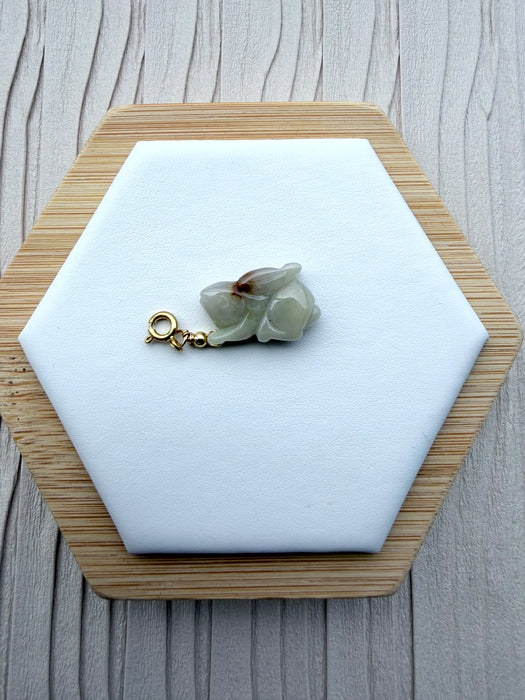 Moonlit Jadeite Rabbit Pendant