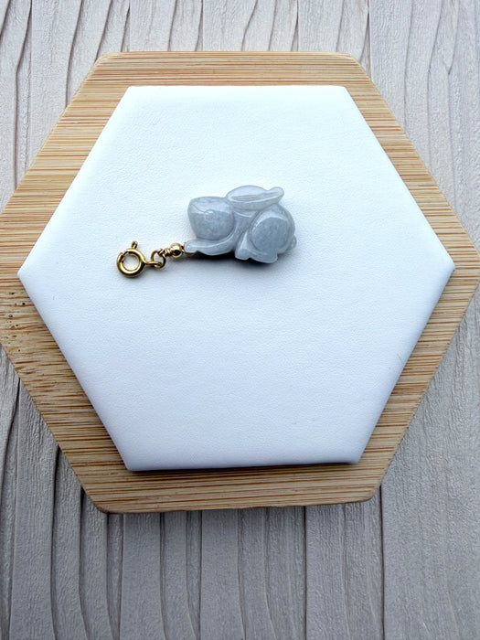 Moonlit Jadeite Rabbit Pendant