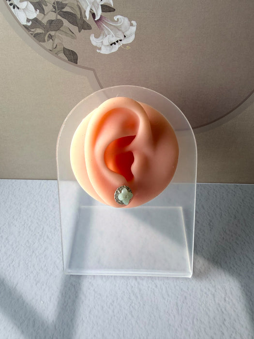 Jadeite Blossom Stud Earrings