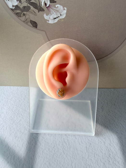 Jadeite Blossom Stud Earrings