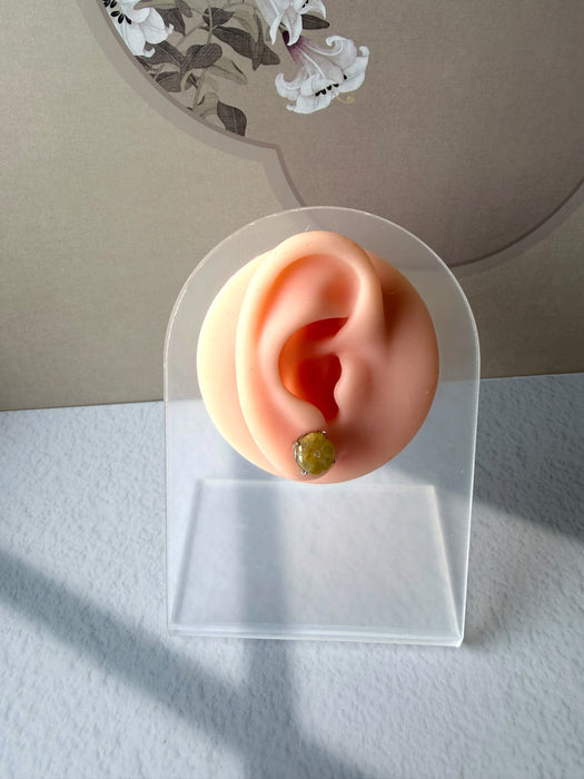 Osmanthus Garden Jadeite Studs Earrings