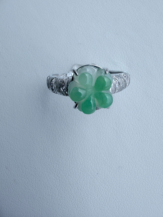 Botanical Bloom Jadeite Ring