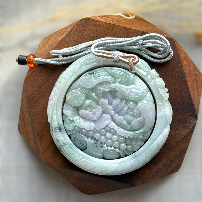 Carved Jadeite Bangle Set