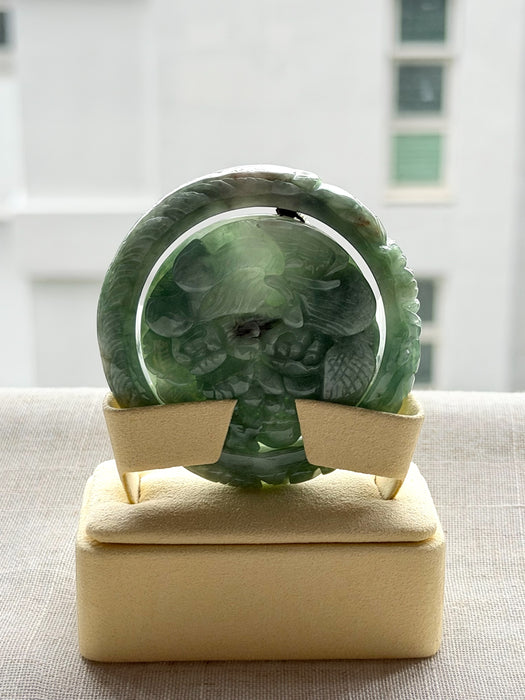 Carved Jadeite Bangle Set