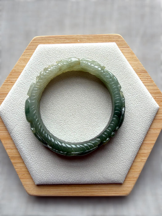 Carved Jadeite Bangle