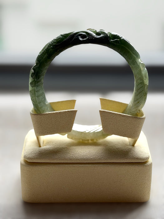 Carved Jadeite Bangle