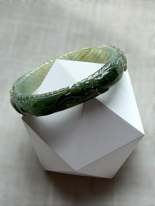 Carved Jadeite Bangle