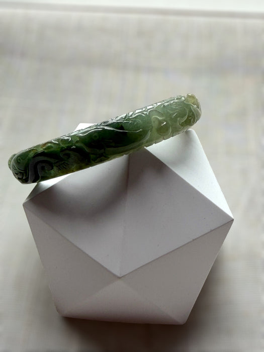 Carved Jadeite Bangle