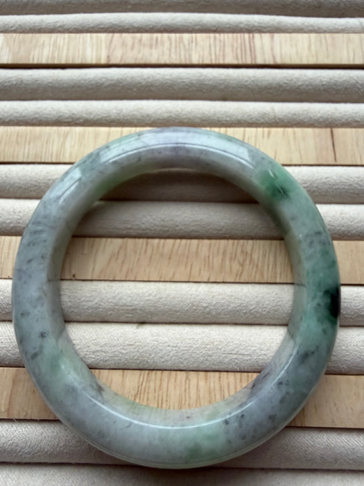 Green Wuji Jadeite Bangle