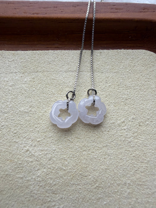 Double Flower Jadeite Earring Threaders