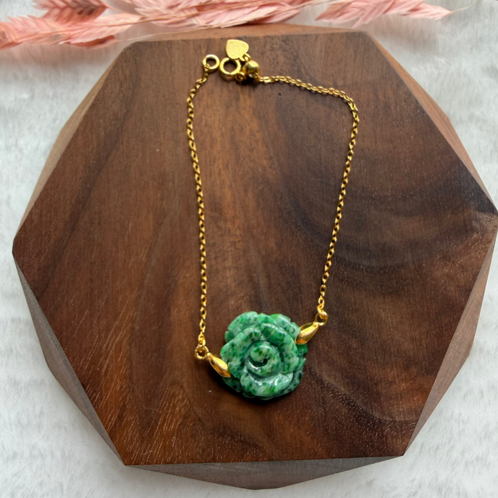 Green Rose Jadeite Bracelet