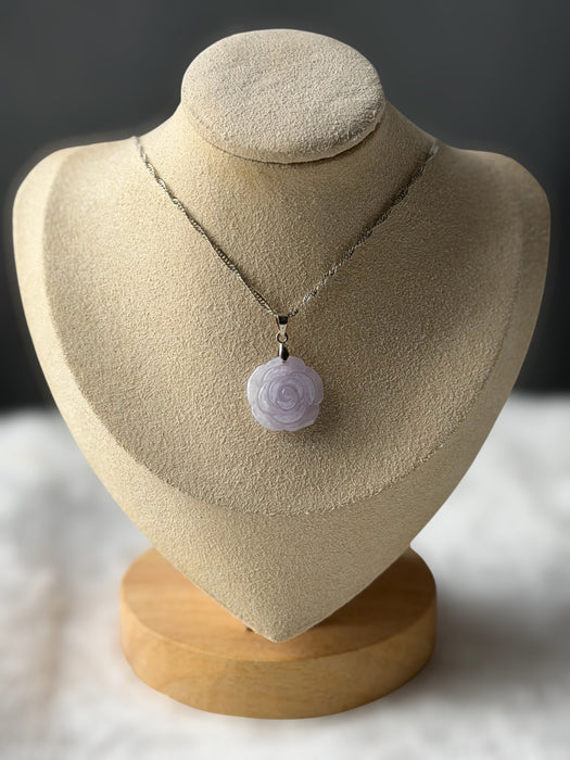 Purple Rose Jadeite Necklace