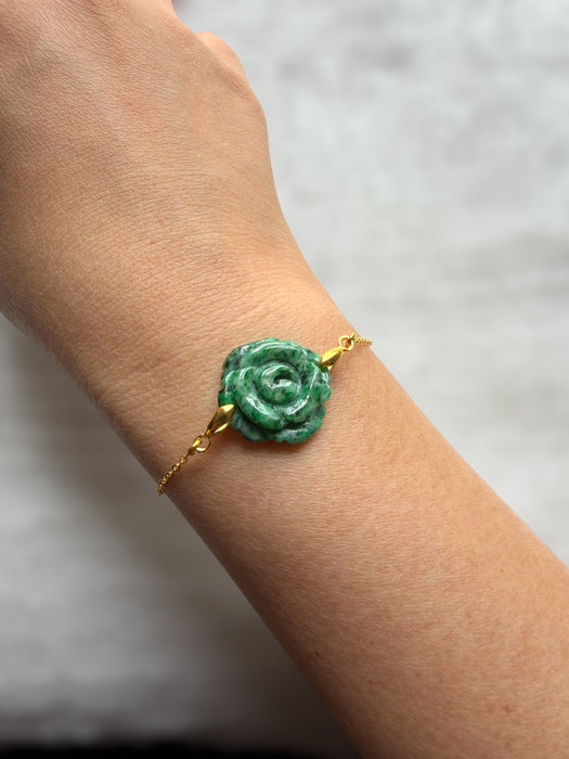 Green Rose Jadeite Bracelet