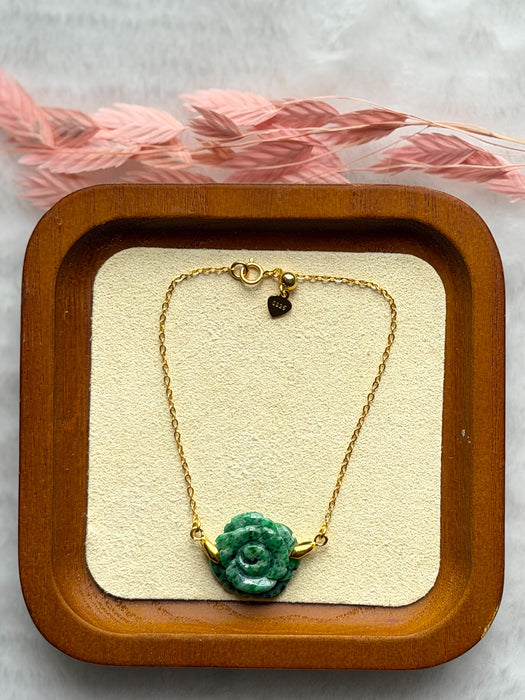 Green Rose Jadeite Bracelet