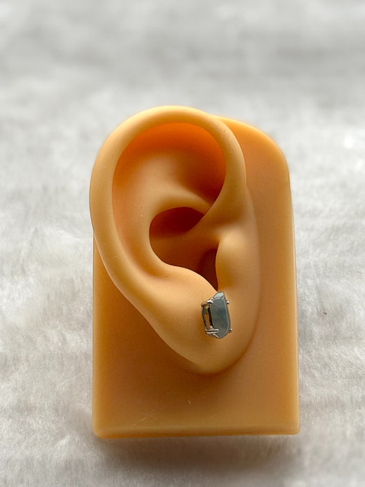 Purple Teardrop Jadeite Earring Studs