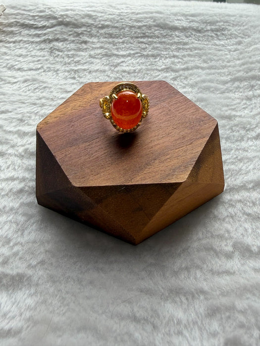 Orange Jadeite Ring