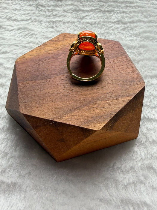 Orange Jadeite Ring