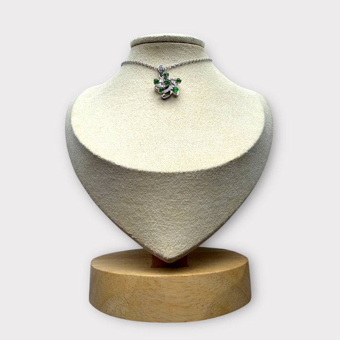 Green Jadeite Spinning Windmill Necklace
