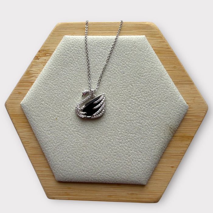 Omphacite Jadeite Swan Necklace