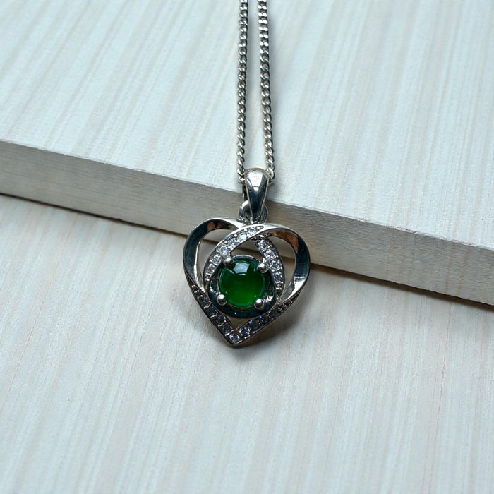 Green Heart Jadeite Necklace