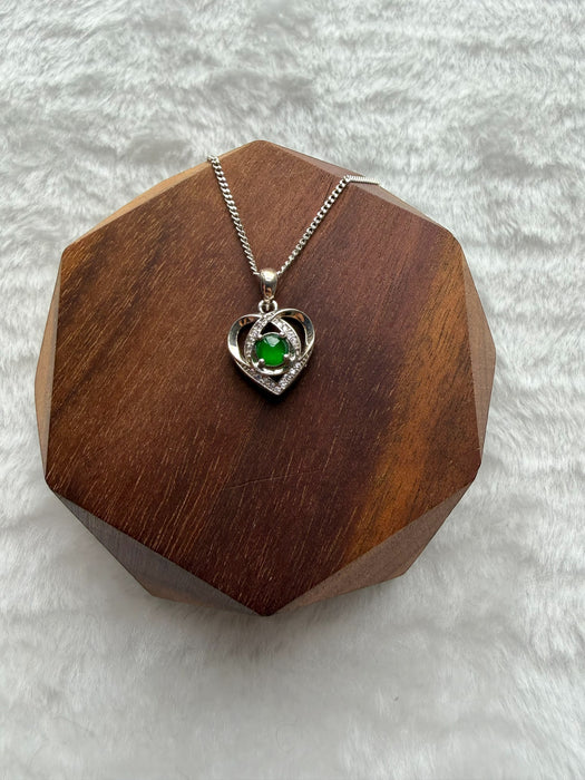 Green Heart Jadeite Necklace