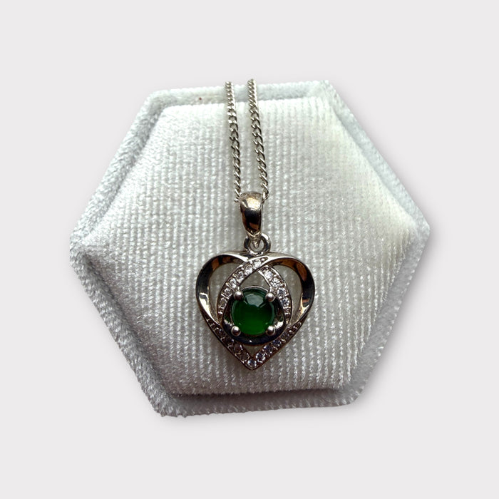 Green Heart Jadeite Necklace