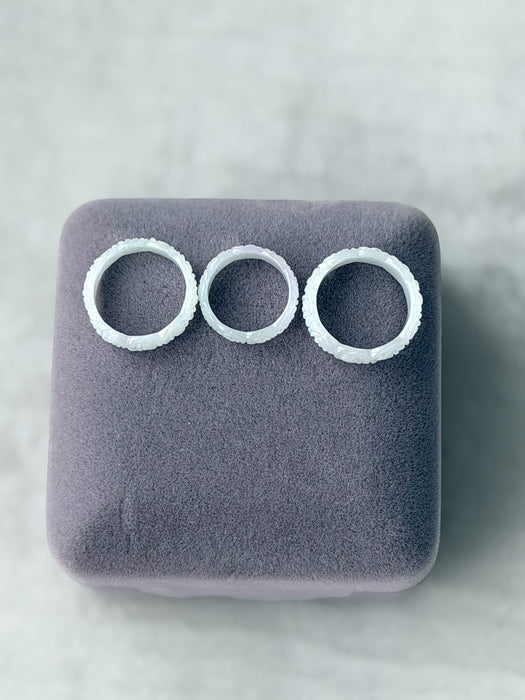 White Rose Jadeite Ring