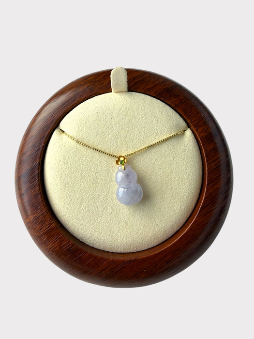 Purple Wuji Hulu Jadeite Necklace - 18K Gold