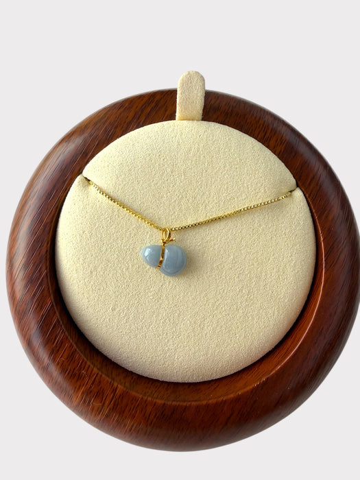 Purple Gourd Jadeite Necklace - 18K Gold