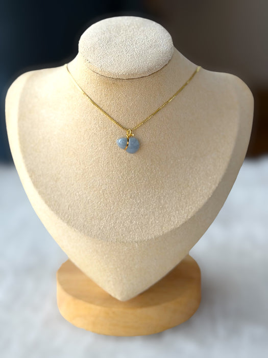 Purple Gourd Jadeite Necklace - 18K Gold