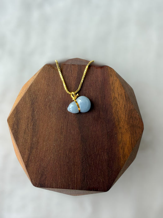 Purple Gourd Jadeite Necklace - 18K Gold