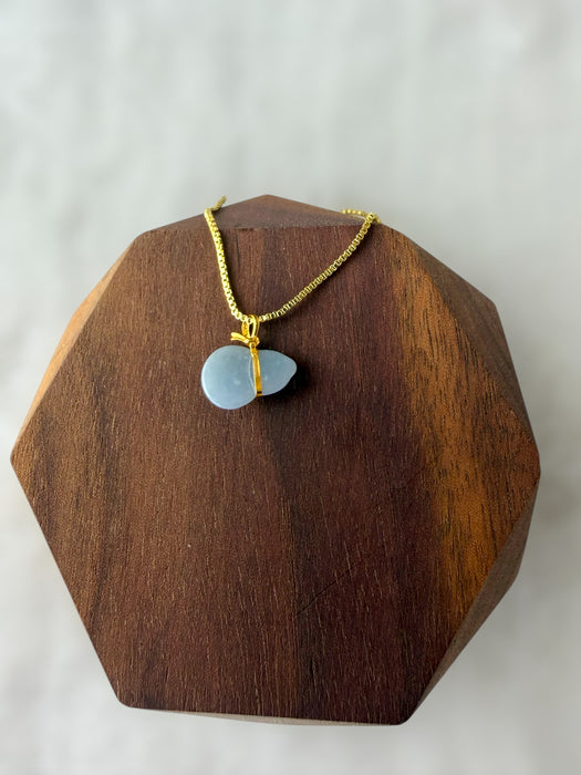 Purple Gourd Jadeite Necklace - 18K Gold