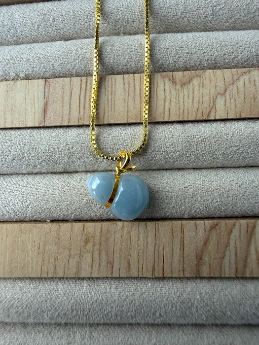 Purple Gourd Jadeite Necklace - 18K Gold