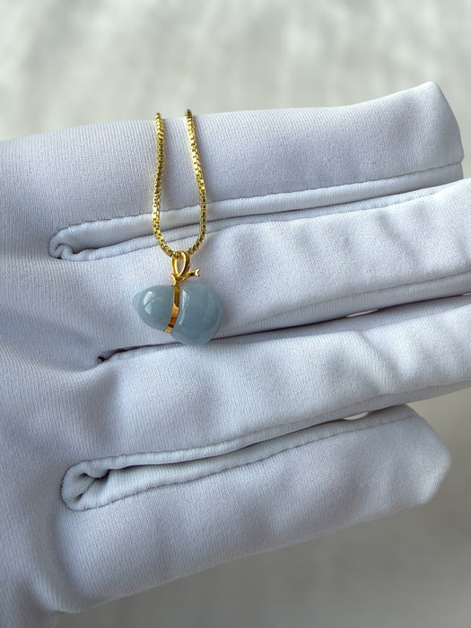 Purple Gourd Jadeite Necklace - 18K Gold