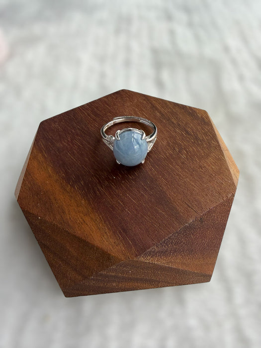 Purple Cabochon Jadeite Ring