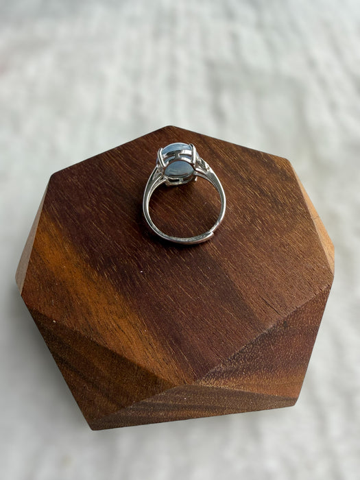 Purple Cabochon Jadeite Ring