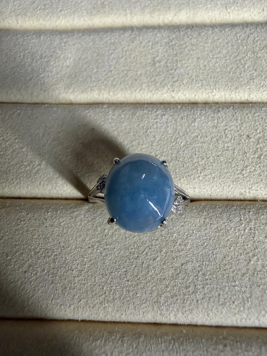 Purple Cabochon Jadeite Ring