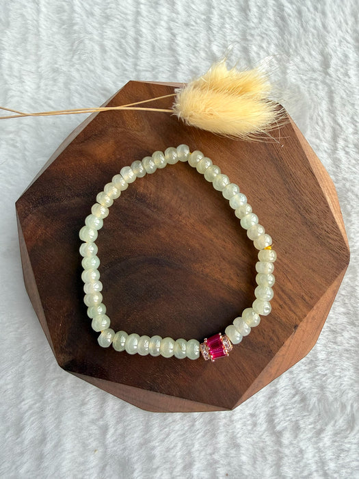 Abacus Bead Jadeite Bracelet