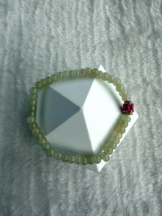 Abacus Bead Jadeite Bracelet