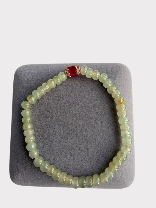Abacus Bead Jadeite Bracelet