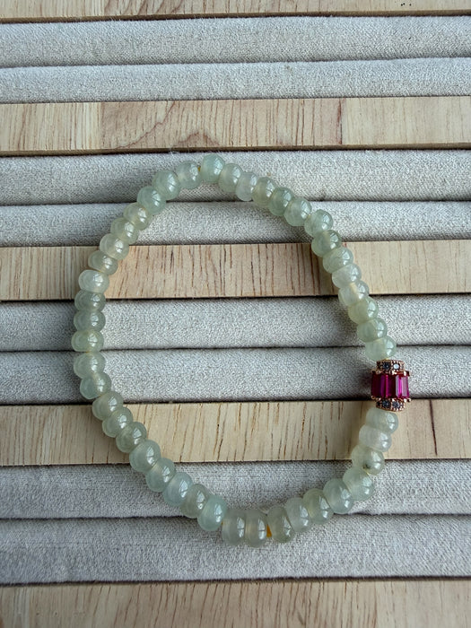 Abacus Bead Jadeite Bracelet