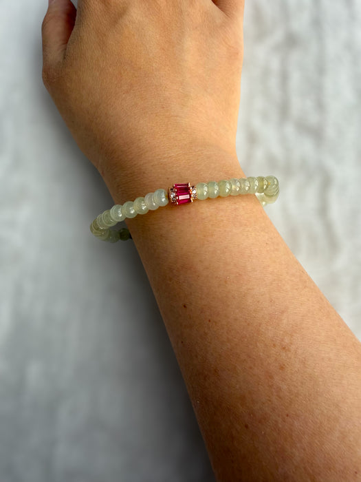 Abacus Bead Jadeite Bracelet