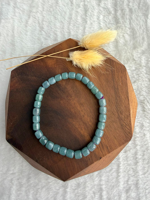 Barrel Bead Jadeite Bracelet