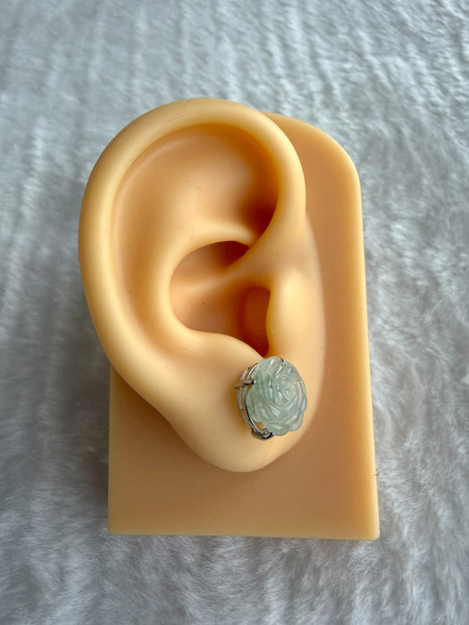 Rose Jadeite Earring Studs