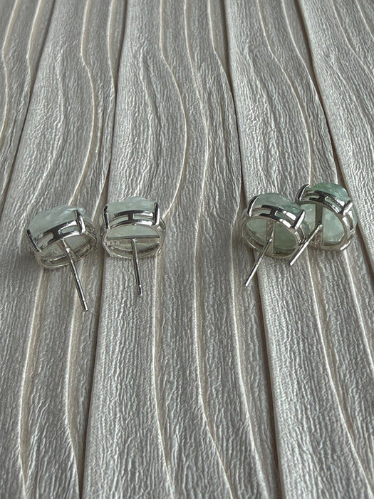 Rose Jadeite Earring Studs